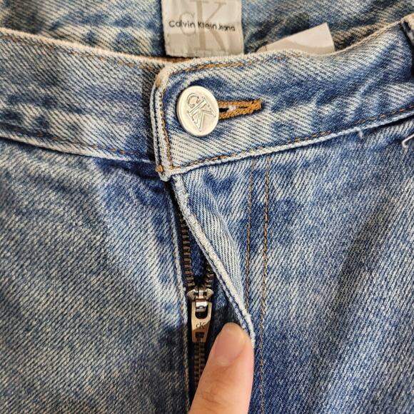 Calvin Klein Easy Fit Jeans Mens 36x32 Act 35x32 Double Stone Wash Denim Pants - Picture 4 of 9